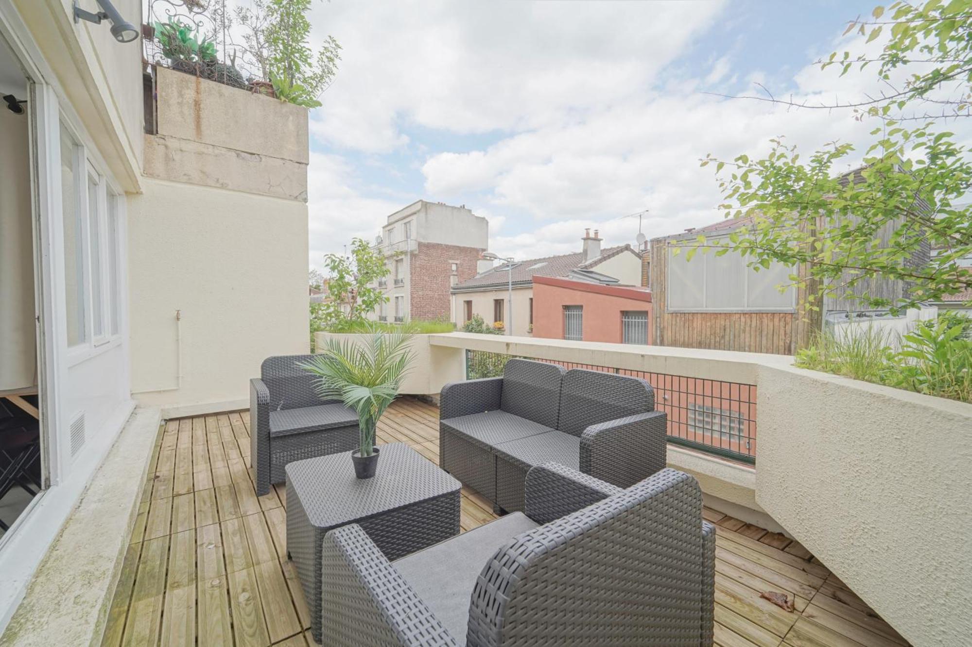 Complete 1Br With Balcony Only 5 Min. On Foot To Metro By Doorman Apartman Saint-Ouen  Kültér fotó