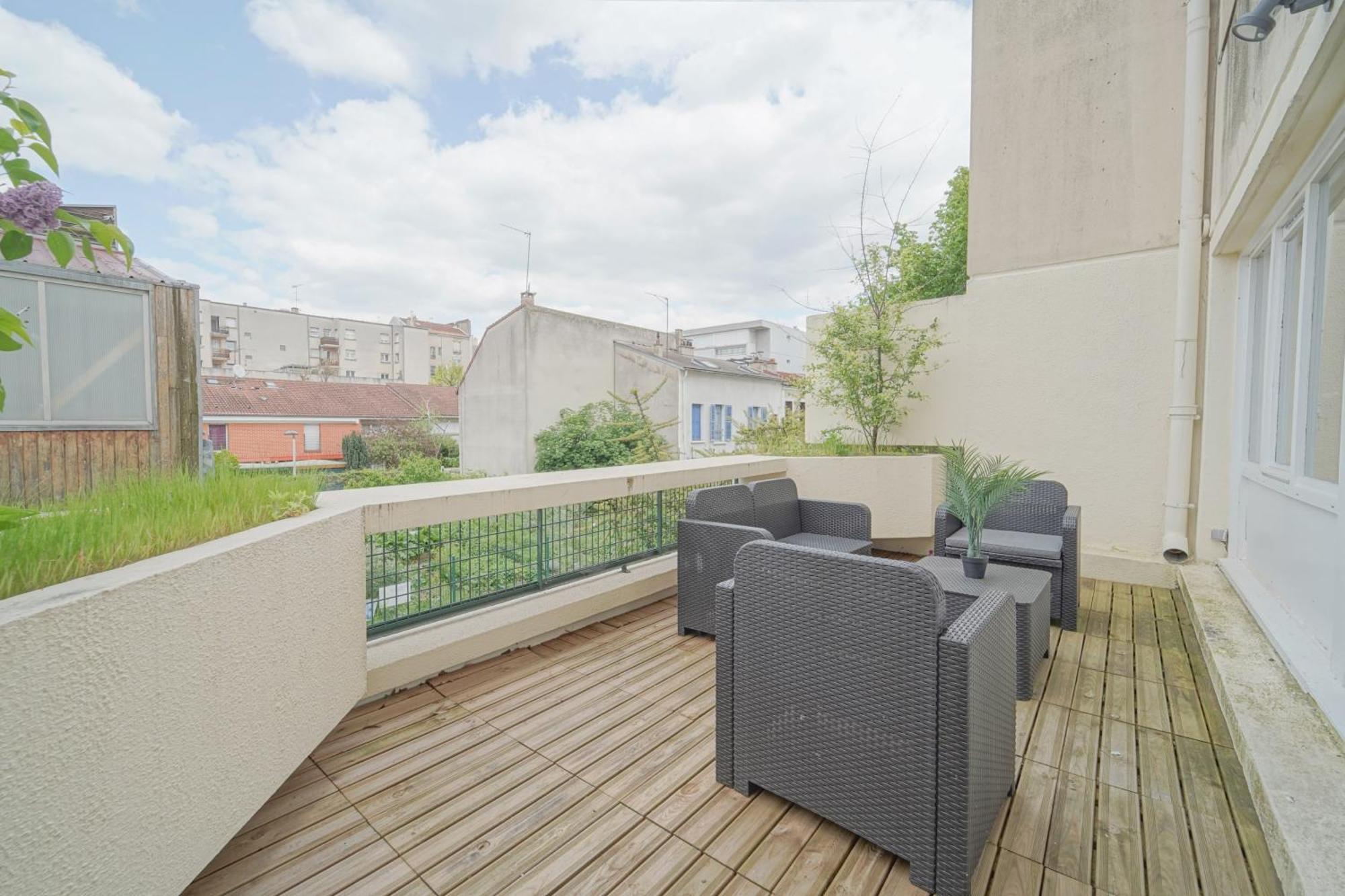 Complete 1Br With Balcony Only 5 Min. On Foot To Metro By Doorman Apartman Saint-Ouen  Kültér fotó